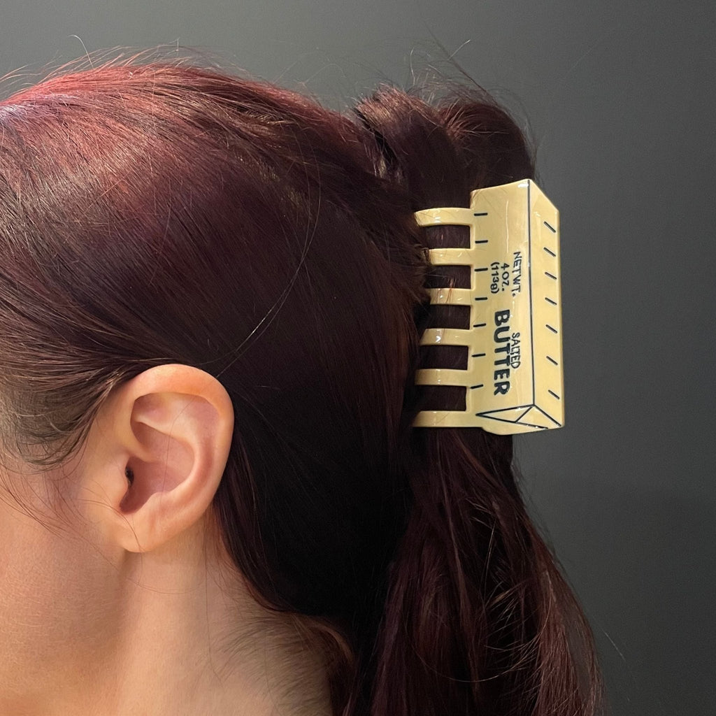 Velvet Claws Stick of Salted Butter Hair Claw | Yellow Claw Clip Accessories La Vie Bien Velvet Claws Stick of Salted Butter Hair Claw | Yellow Claw Clip