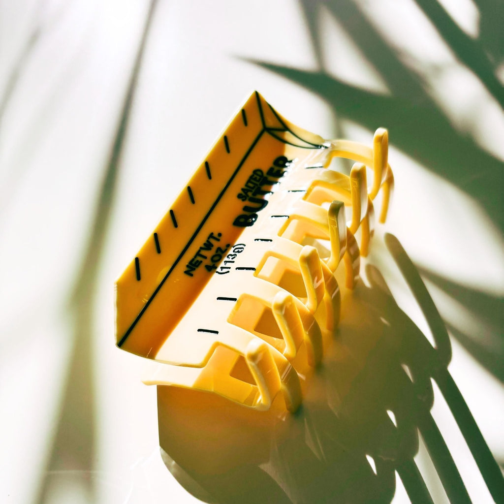 Velvet Claws Stick of Salted Butter Hair Claw | Yellow Claw Clip Accessories La Vie Bien Velvet Claws Stick of Salted Butter Hair Claw | Yellow Claw Clip