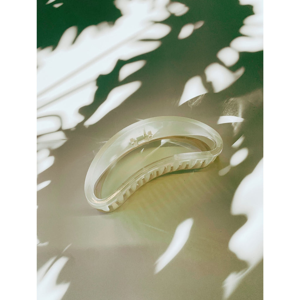 Velvet Claws The Bean Hair Claw in Crystal Accessories La Vie Bien Velvet Claws The Bean Hair Claw in Crystal