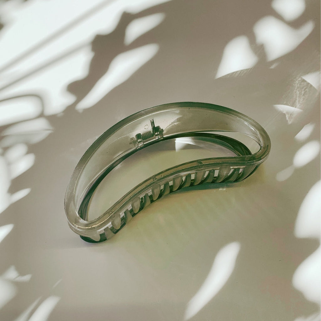 Velvet Claws The Bean Hair Claw in Smoke Accessories La Vie Bien Velvet Claws The Bean Hair Claw in Smoke