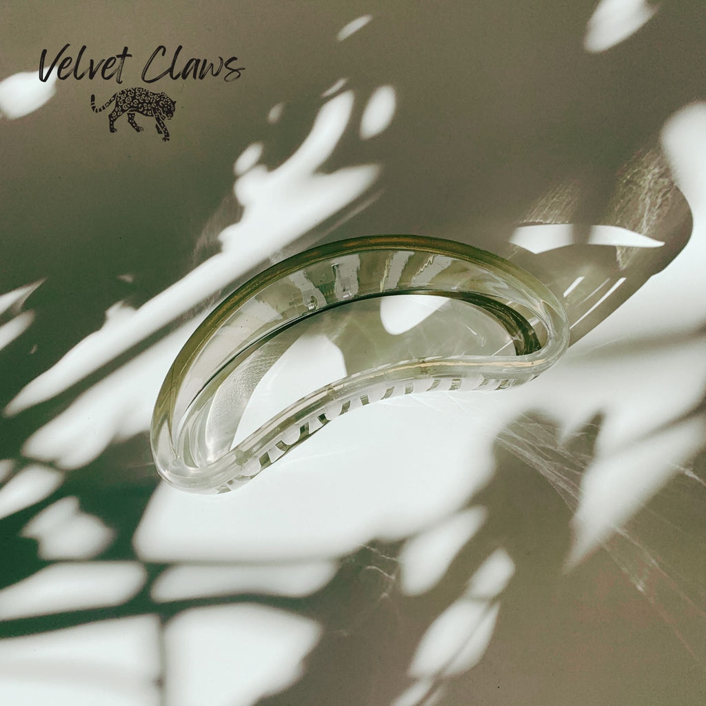 Velvet Claws The Bean Hair Claw in Smoke Accessories La Vie Bien Velvet Claws The Bean Hair Claw in Smoke