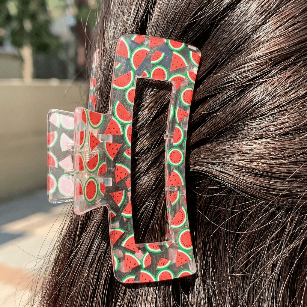 Velvet Claws The Crystal Hair Claw in Watermelon Accessories La Vie Bien Velvet Claws The Crystal Hair Claw in Watermelon