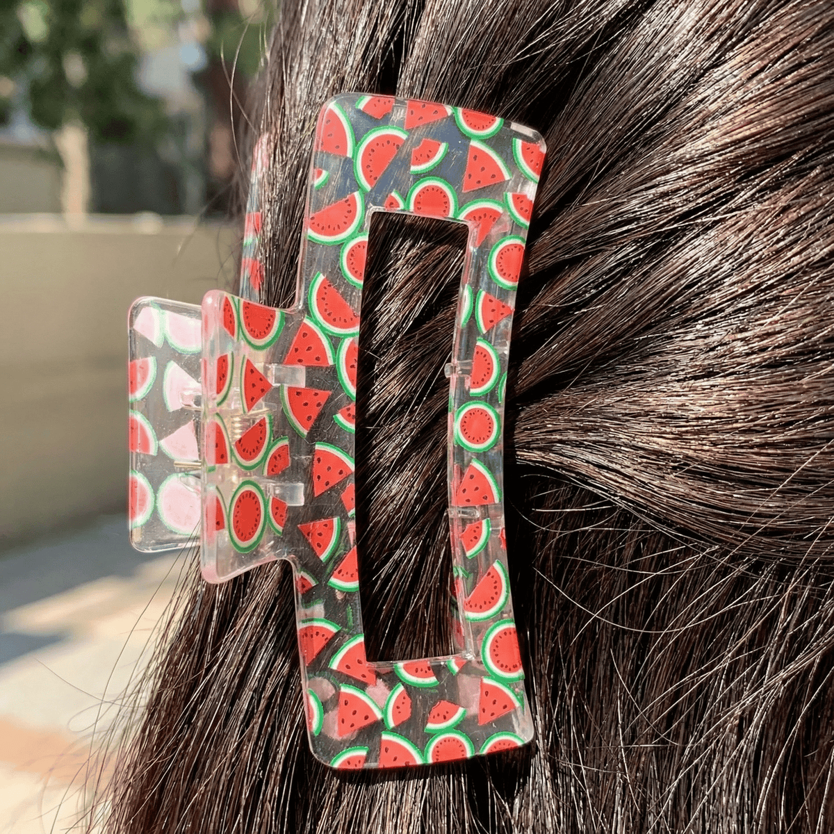 Velvet Claws The Crystal Hair Claw in Watermelon Accessories La Vie Bien Velvet Claws The Crystal Hair Claw in Watermelon