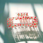 Velvet Claws The Crystal Hair Claw in Watermelon Accessories La Vie Bien Velvet Claws The Crystal Hair Claw in Watermelon