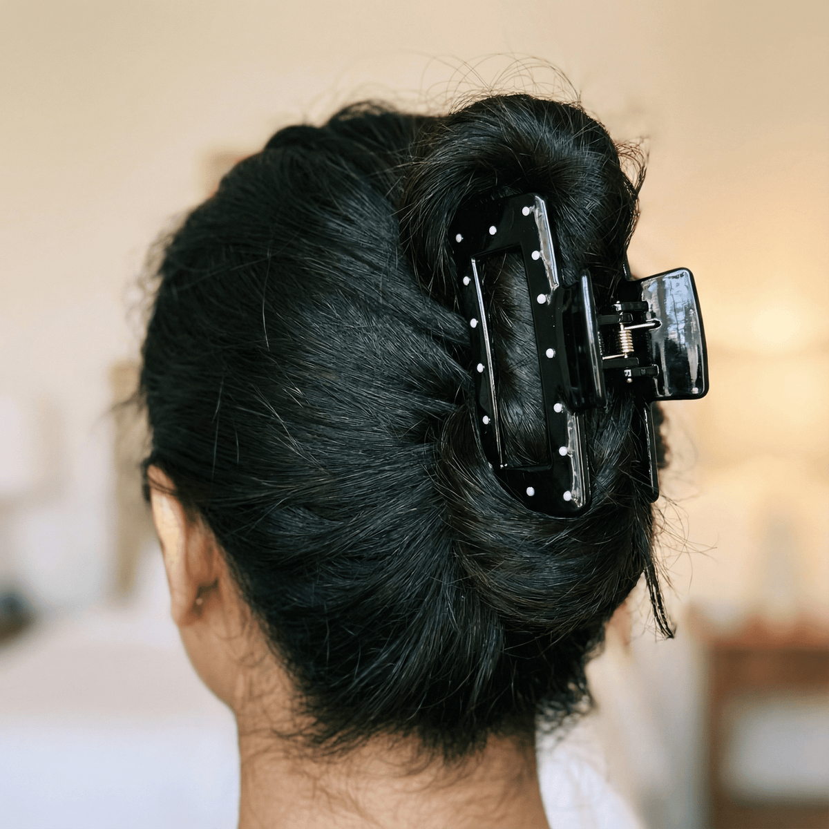 Velvet Claws Uptown Lady in Black Dot Hair Clip Accessories La Vie Bien Velvet Claws Uptown Lady in Black Dot Hair Clip