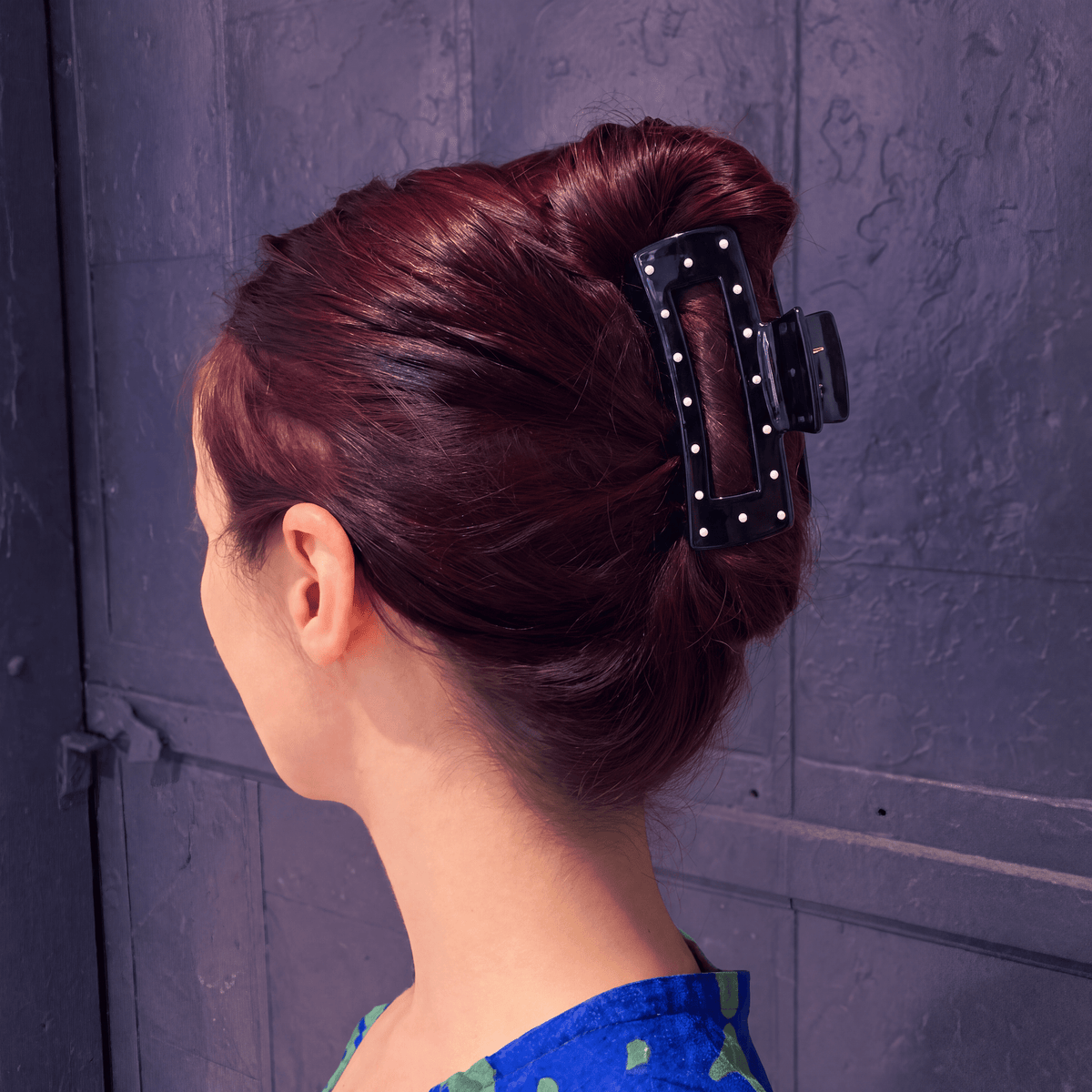 Velvet Claws Uptown Lady in Black Dot Hair Clip Accessories La Vie Bien Velvet Claws Uptown Lady in Black Dot Hair Clip
