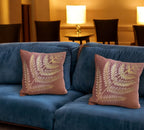 Velvet Cushion or Pillow Cover with Australian Leaf Design, Set of 2 Cushion Cover La Vie Bien Velvet Cushion or Pillow Cover with Australian Leaf Design, Set of 2