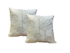 Velvet Cushion or Pillow Cover with Golden Embroidery Set of 2 Cushion Cover La Vie Bien Velvet Cushion or Pillow Cover with Golden Embroidery Set of 2