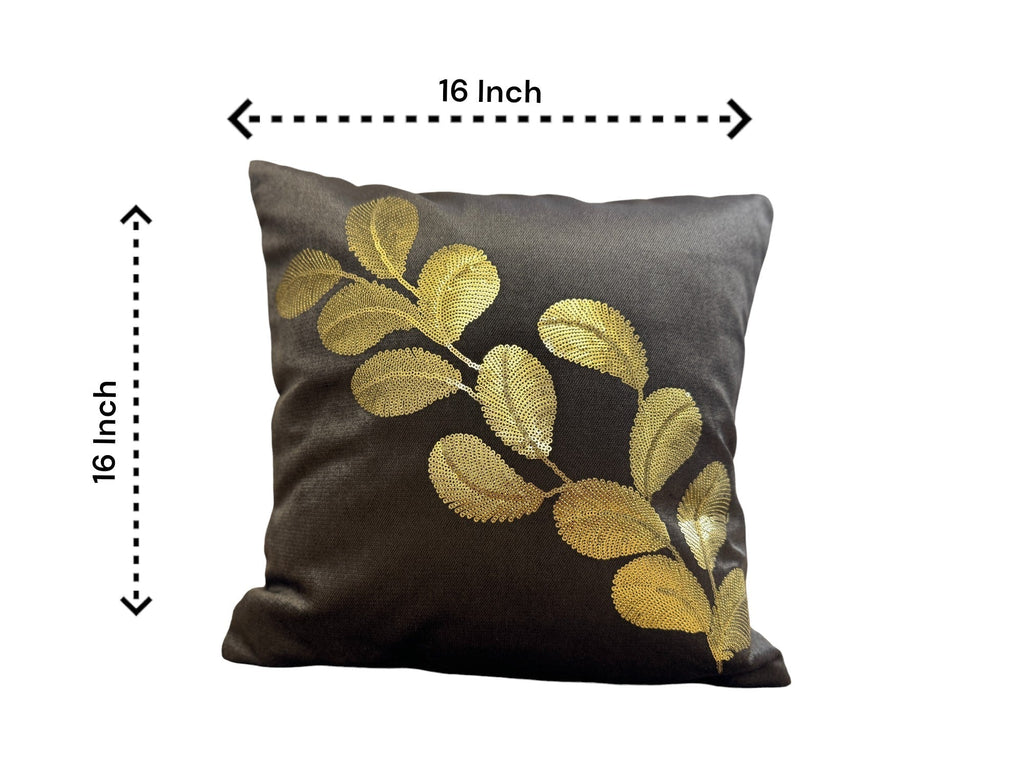Velvet Cushion or Pillow Cover with Tree Branch Sequence Design, Set of 2 Cushion Cover La Vie Bien Velvet Cushion or Pillow Cover with Tree Branch Sequence Design, Set of 2