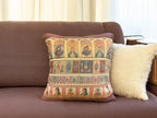 Velvet & Silk Mixed Cushion or Pillow Cover with Raja Rani Thread Work, Set of 1 Cushion Cover La Vie Bien Velvet & Silk Mixed Cushion or Pillow Cover with Raja Rani Thread Work, Set of 1