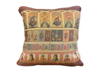 Velvet & Silk Mixed Cushion or Pillow Cover with Raja Rani Thread Work, Set of 1 Cushion Cover La Vie Bien Velvet & Silk Mixed Cushion or Pillow Cover with Raja Rani Thread Work, Set of 1