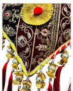 Velvet & Zardozi Worked Lari Festive Decor La Vie Bien Velvet & Zardozi Worked Lari