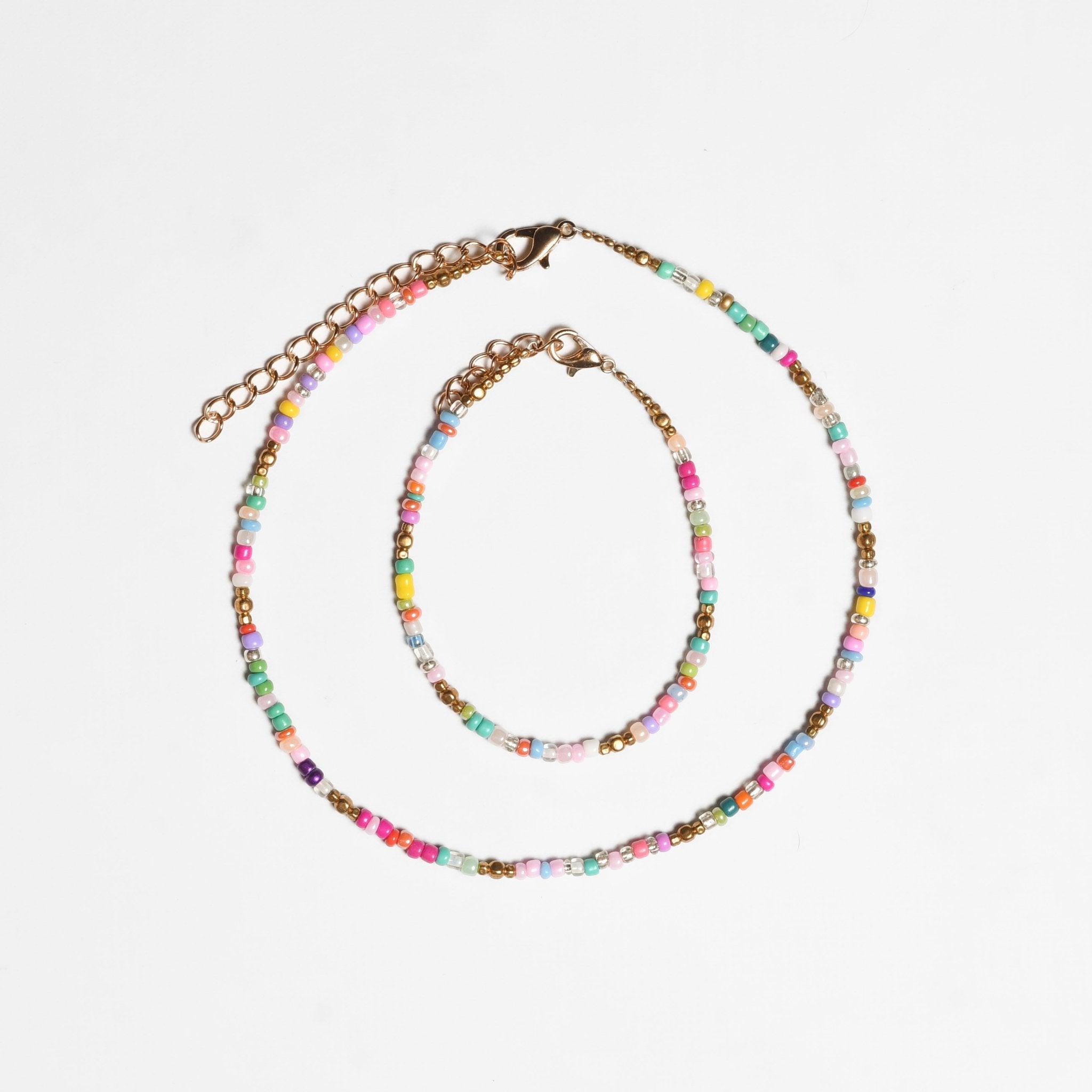 Veranda Beaded Choker and Bracelet Set - Thailand Necklace La Vie Bien Veranda Beaded Choker and Bracelet Set - Thailand