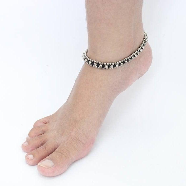 Verano Brass Bead Adjustable Anklet - Thailand Anklets La Vie Bien Verano Brass Bead Adjustable Anklet - Thailand