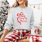 Very Merry adult crewneck sweatshirt, Christmas collection by Benny and Ray Apparel