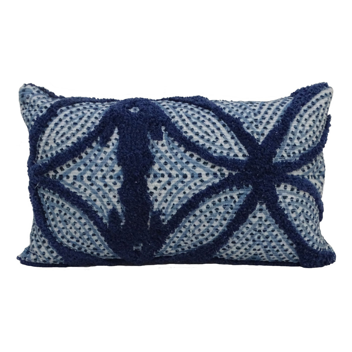 Blue Throw Pillow for couch 14" X 24"