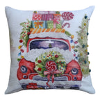 Christmas Embroidered Throw Pillow 20" x 20"