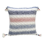 Throw Pillow for sofa with Tassels 22" X 22" Multicolor Insert Included