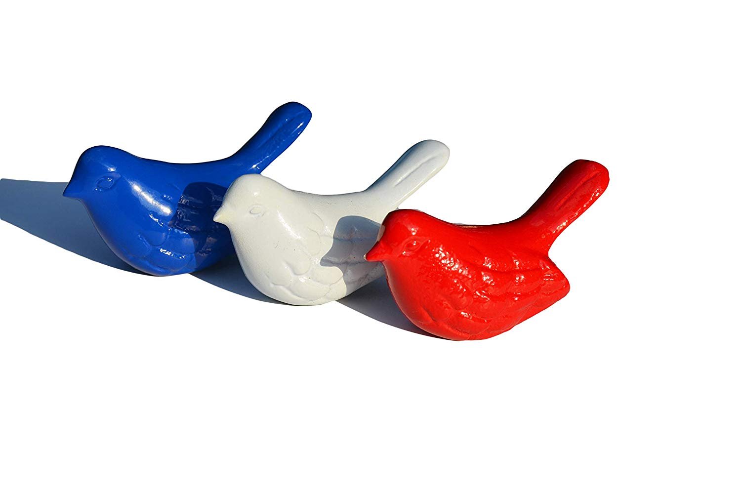 Vibhsa Bird Figurines Symbols of Health & Happiness (Blue, Red & White) Bird Figurines La Vie Bien Vibhsa Bird Figurines Symbols of Health & Happiness (Blue, Red & White)
