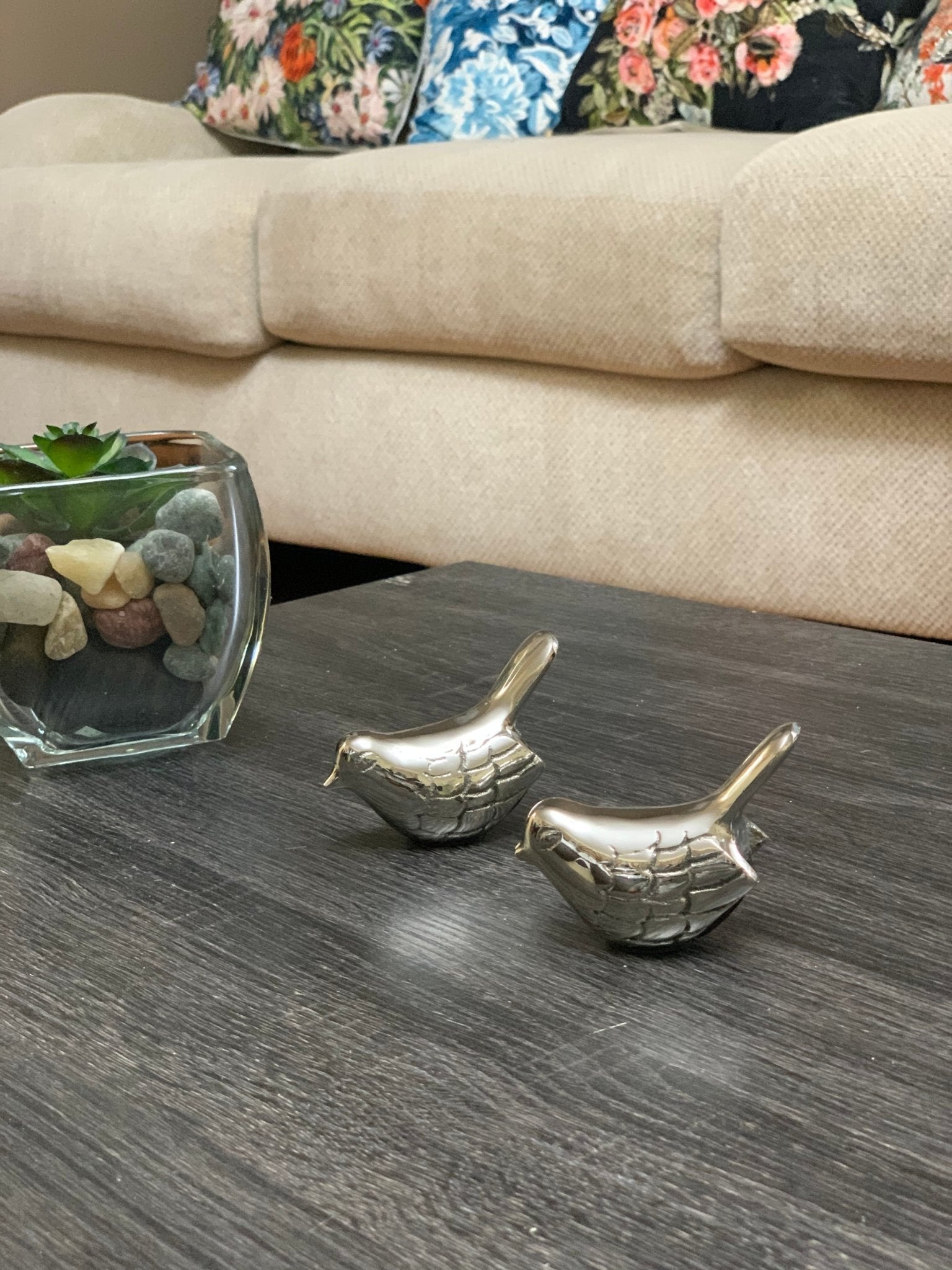 Vibhsa Bird Figurines Symbols of Health & Happiness (Silver Rustic) Bird Figurines La Vie Bien Vibhsa Bird Figurines Symbols of Health & Happiness (Silver Rustic)
