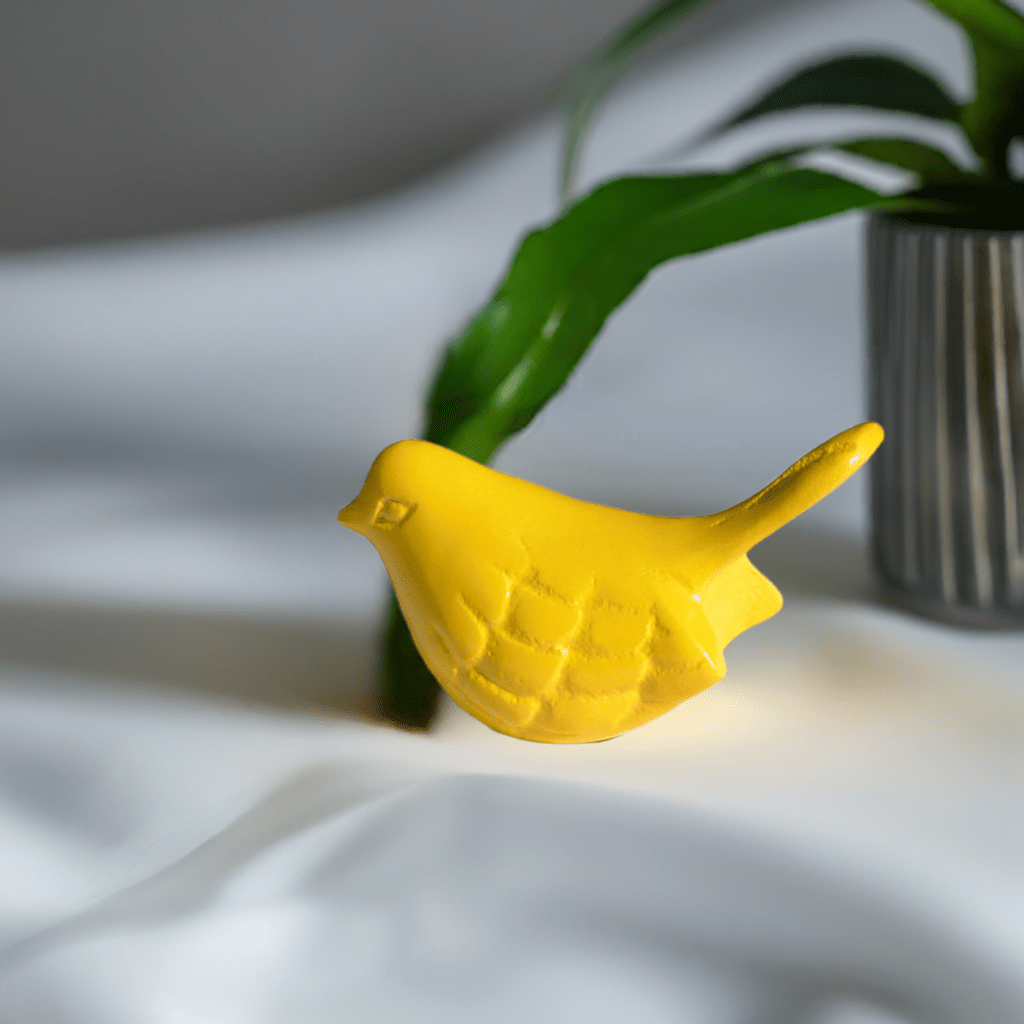 Vibhsa Bird Figurines Symbols of Health & Happiness (Yellow) Bird Figurines La Vie Bien Vibhsa Bird Figurines Symbols of Health & Happiness (Yellow)