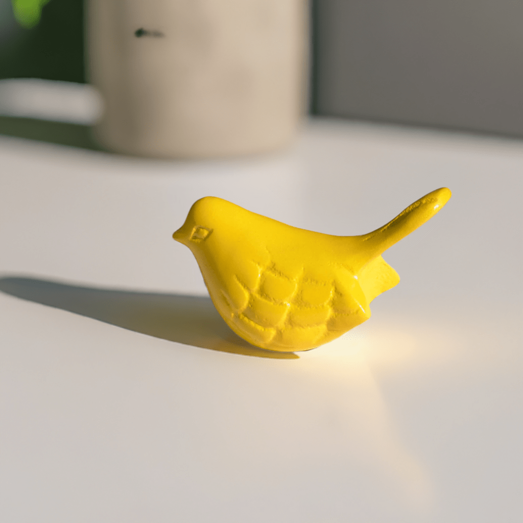 Vibhsa Bird Figurines Symbols of Health & Happiness (Yellow) Bird Figurines La Vie Bien Vibhsa Bird Figurines Symbols of Health & Happiness (Yellow)