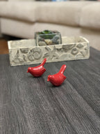 Vibhsa Birds of Health and Happiness Set of 2 (Red) Bird Figurines La Vie Bien Vibhsa Birds of Health and Happiness Set of 2 (Red)