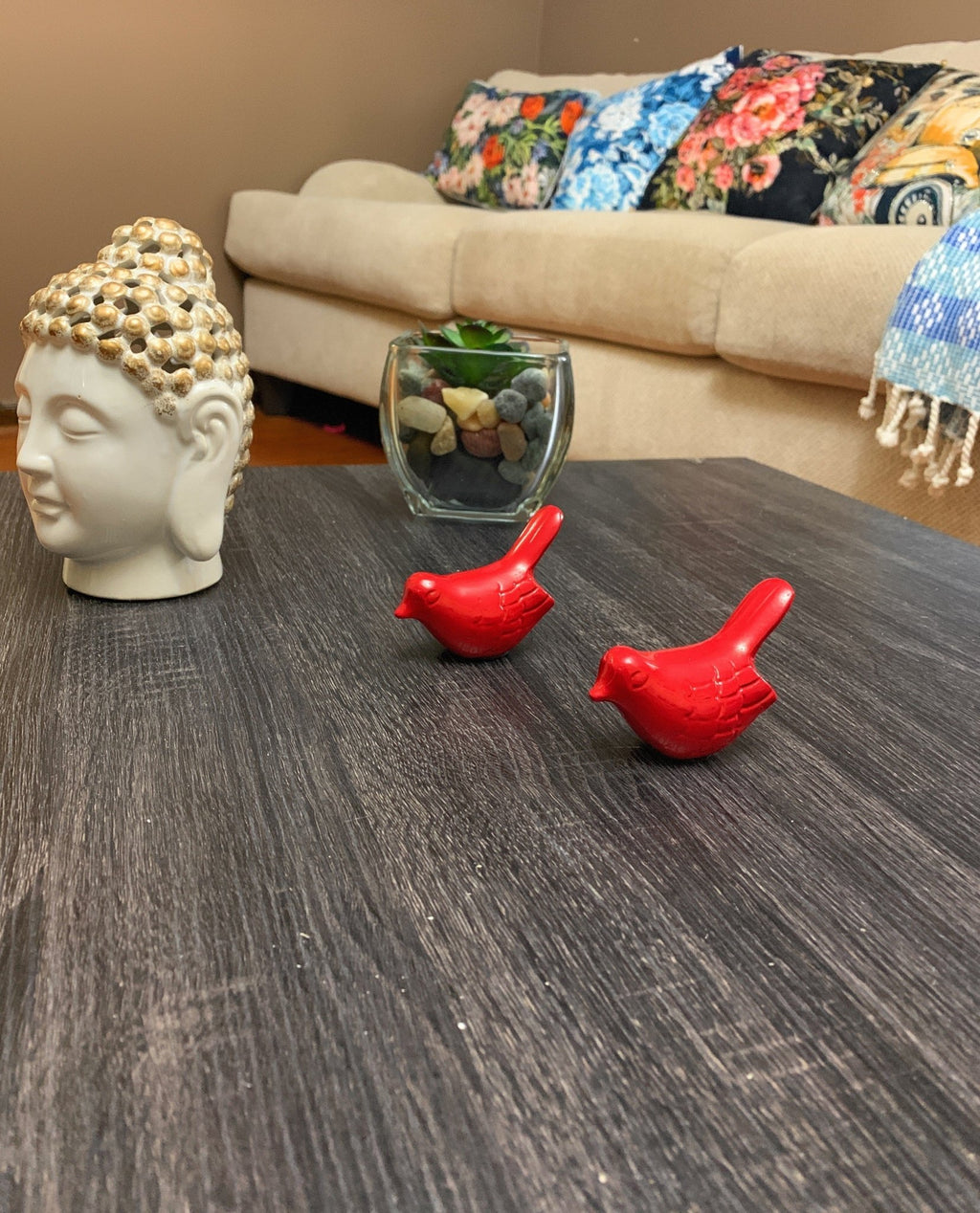 Vibhsa Birds of Health and Happiness Set of 2 (Red) Bird Figurines La Vie Bien Vibhsa Birds of Health and Happiness Set of 2 (Red)
