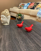 Vibhsa Birds of Health and Happiness Set of 2 (Red) Bird Figurines La Vie Bien Vibhsa Birds of Health and Happiness Set of 2 (Red)