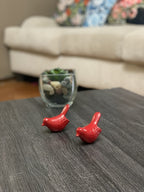 Vibhsa Birds of Health and Happiness Set of 2 (Red) Bird Figurines La Vie Bien Vibhsa Birds of Health and Happiness Set of 2 (Red)