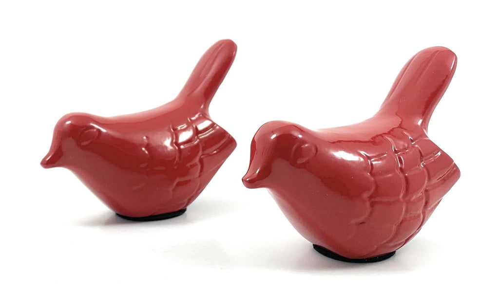 Vibhsa Birds of Health and Happiness Set of 2 (Red) Bird Figurines La Vie Bien Vibhsa Birds of Health and Happiness Set of 2 (Red)