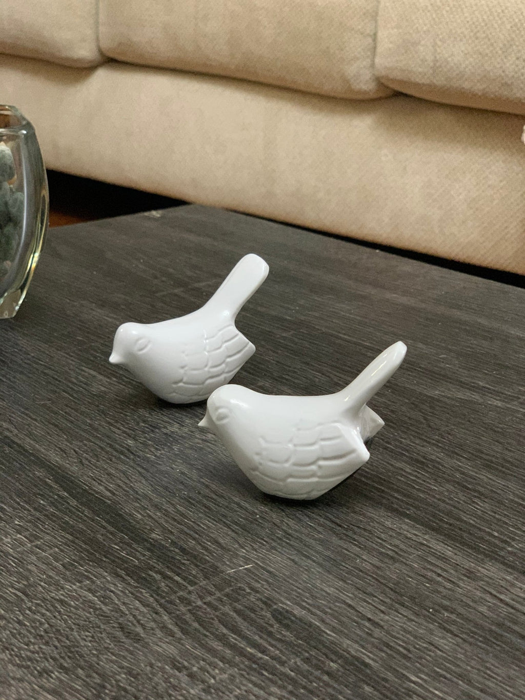 Vibhsa Birds of Health and Happiness Set of 2 (White) Bird Figurines La Vie Bien Vibhsa Birds of Health and Happiness Set of 2 (White)