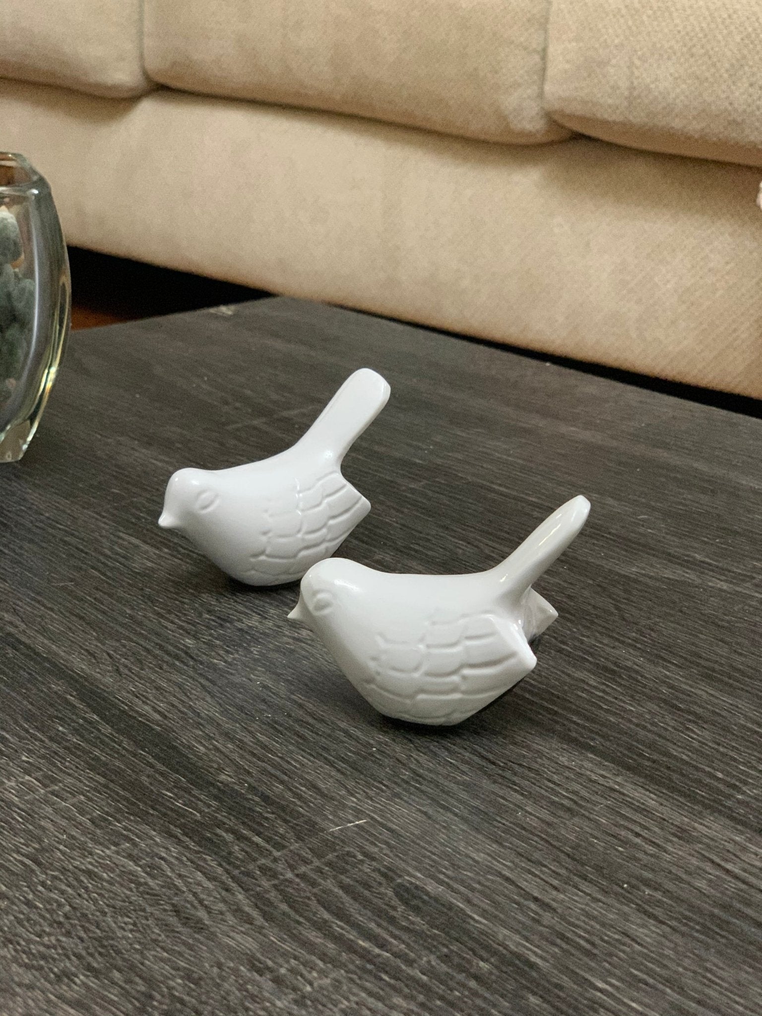 Vibhsa Birds of Health and Happiness Set of 2 (White) Bird Figurines La Vie Bien Vibhsa Birds of Health and Happiness Set of 2 (White)