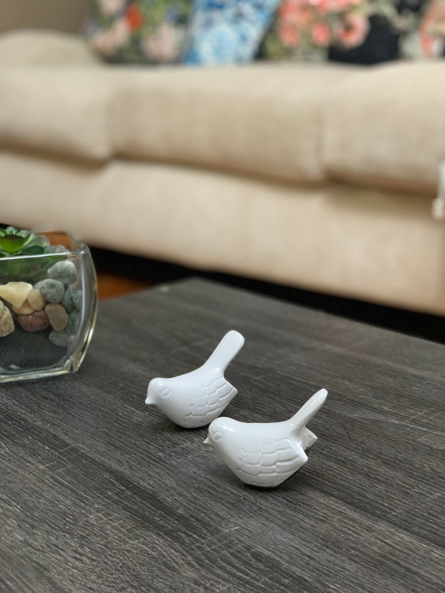 Vibhsa Birds of Health and Happiness Set of 2 (White) Bird Figurines La Vie Bien Vibhsa Birds of Health and Happiness Set of 2 (White)