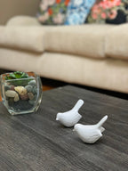 Vibhsa Birds of Health and Happiness Set of 2 (White) Bird Figurines La Vie Bien Vibhsa Birds of Health and Happiness Set of 2 (White)
