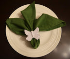 Vibhsa Butterfly White Napkin Rings Set of 4 Dining Decor La Vie Bien Vibhsa Butterfly White Napkin Rings Set of 4