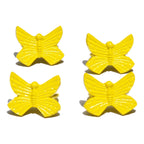 Vibhsa Butterfly Yellow Napkin Rings Set of 4