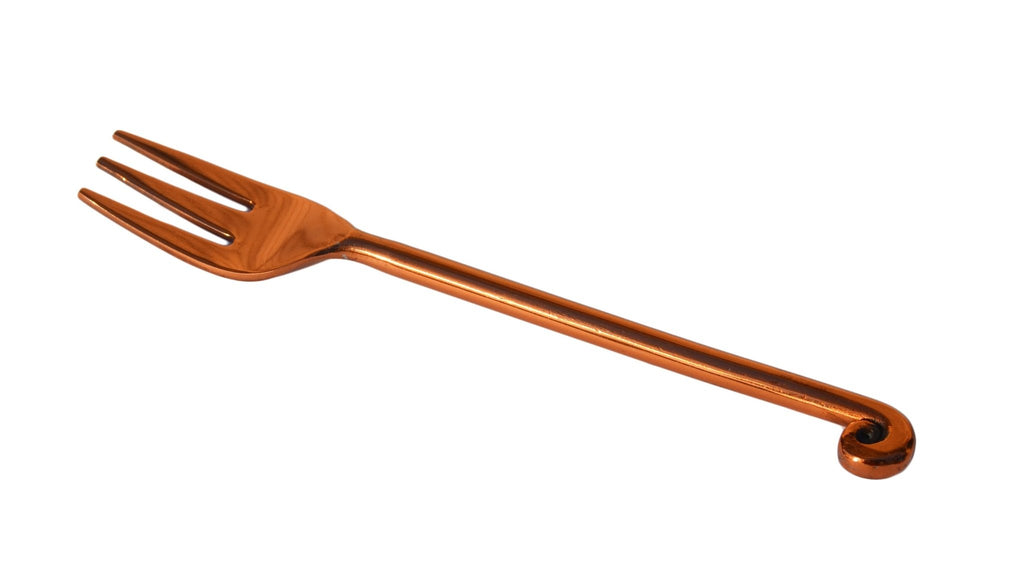 Vibhsa Copper Finish Appetizer Forks Set of 6 Dining Decor La Vie Bien Vibhsa Copper Finish Appetizer Forks Set of 6