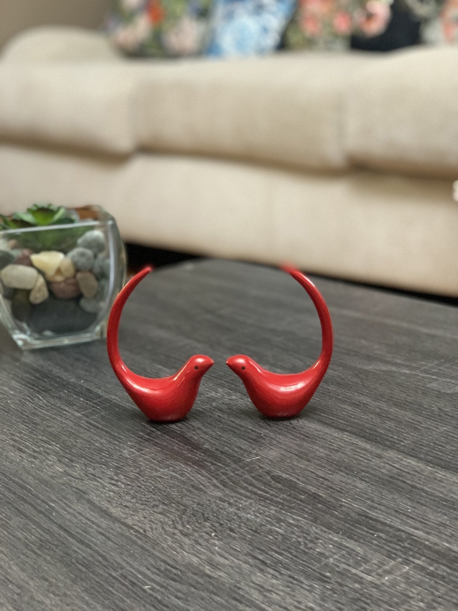 Vibhsa Red Bird Figurines of Heal and Happiness Bird Figurines La Vie Bien Vibhsa Red Bird Figurines of Heal and Happiness