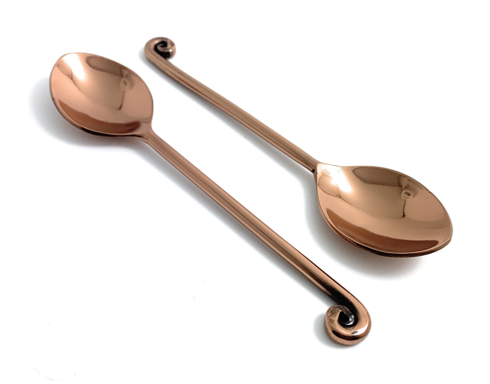 Vibhsa Stainless Steel Copper Teaspoons set of 6 Dining Decor La Vie Bien Vibhsa Stainless Steel Copper Teaspoons set of 6