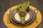 Vibhsa Sunflower Antique Napkin Rings Set of 4 by Vibhsa