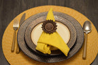 Vibhsa Sunflower Antique Napkin Rings Set of 4 by Vibhsa