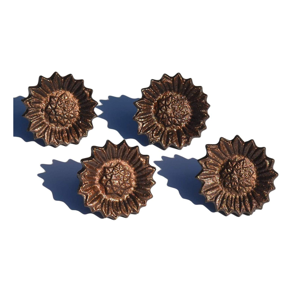 Vibhsa Sunflower Antique Napkin Rings Set of 4