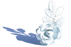 Vibhsa White Rose Set of 4 Napkin Rings by Vibhsa