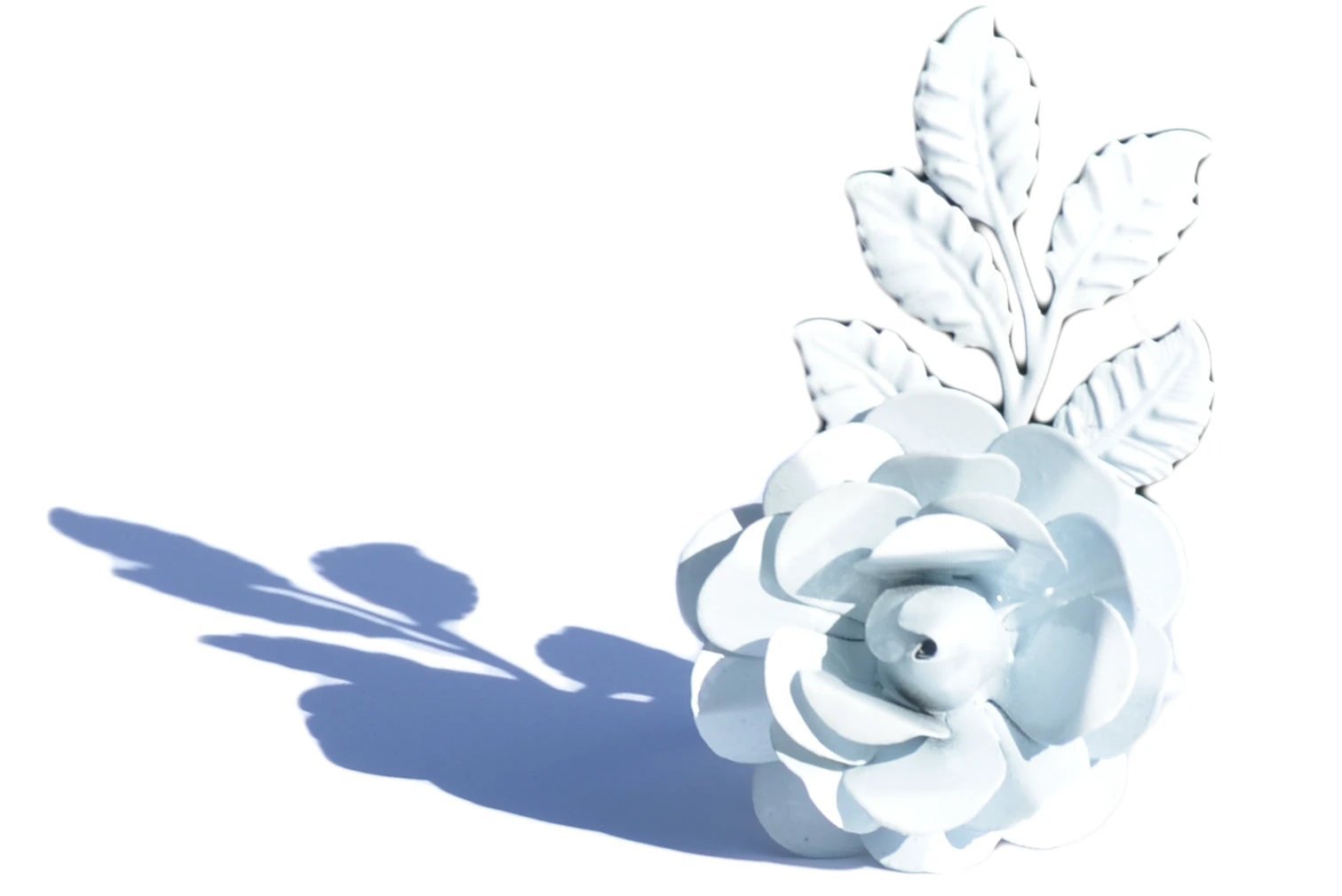 Vibhsa White Rose Set of 4 Napkin Rings by Vibhsa