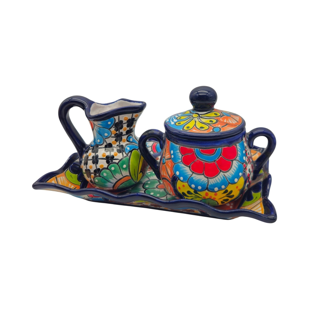 Vibrant 3-Piece Talavera Coffee Set | Handmade Mexican Pottery Talavera Coffee Set La Vie Bien Vibrant 3-Piece Talavera Coffee Set | Handmade Mexican Pottery