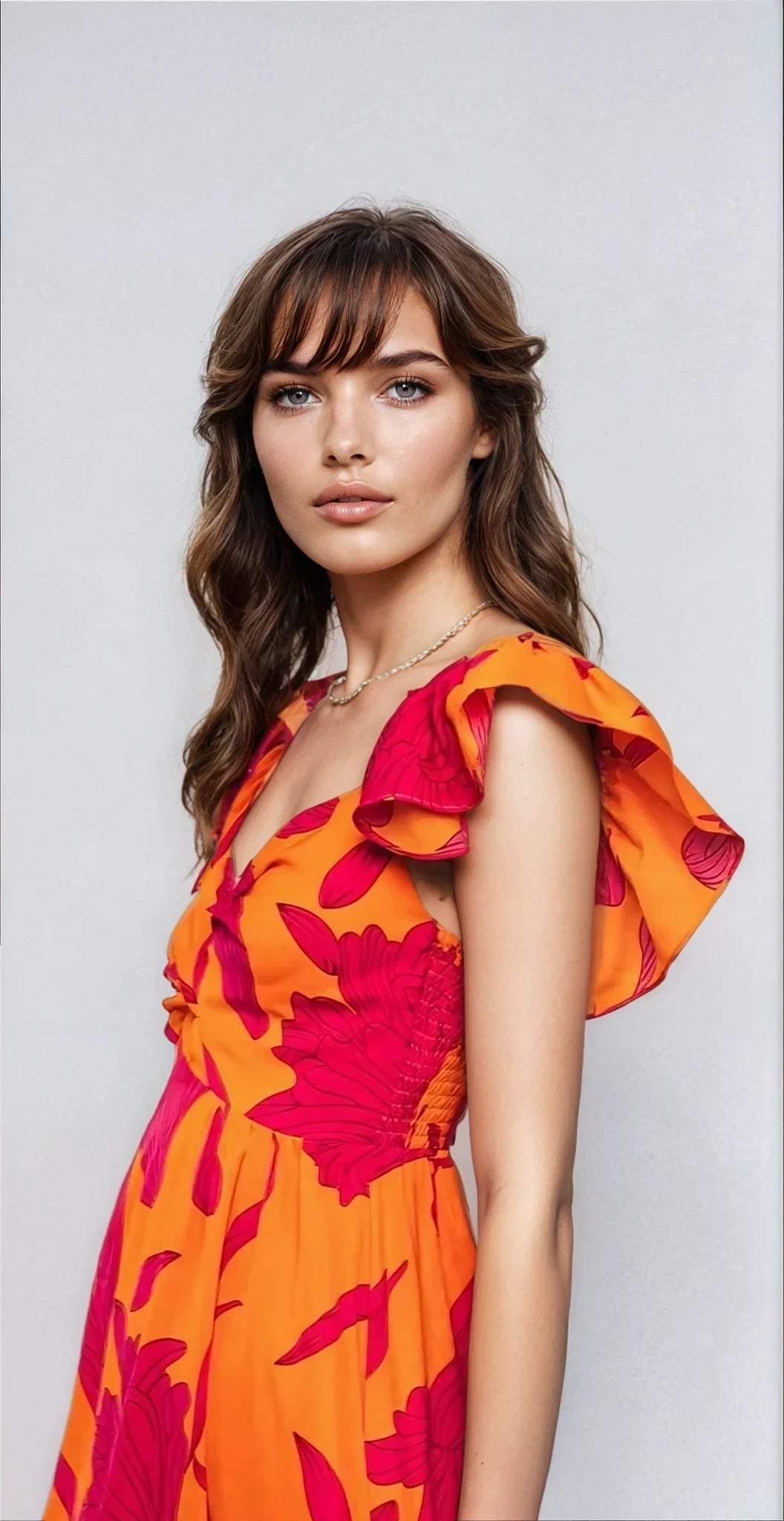 Vibrant Fire Floral High Low Maxi Dress Clothing La Vie Bien Vibrant Fire Floral High Low Maxi Dress