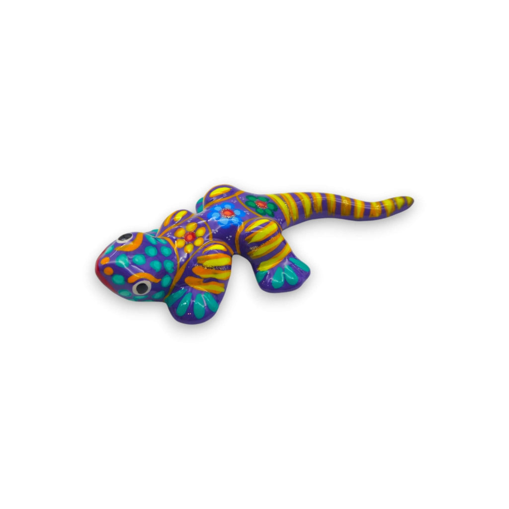 Vibrant Guerrero Gecko Figurine | Hand-Painted Mexican Folk Art Guerrero Figurine La Vie Bien Vibrant Guerrero Gecko Figurine | Hand-Painted Mexican Folk Art