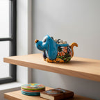Vibrant Hand - Painted Talavera Dog Planter | Small Mexican Animal Pottery Talavera Planter La Vie Bien Vibrant Hand - Painted Talavera Dog Planter | Small Mexican Animal Pottery