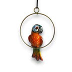 Vibrant Mini Talavera Parrot | Hand-Painted Hanging Accent Talavera Statue La Vie Bien Vibrant Mini Talavera Parrot | Hand-Painted Hanging Accent